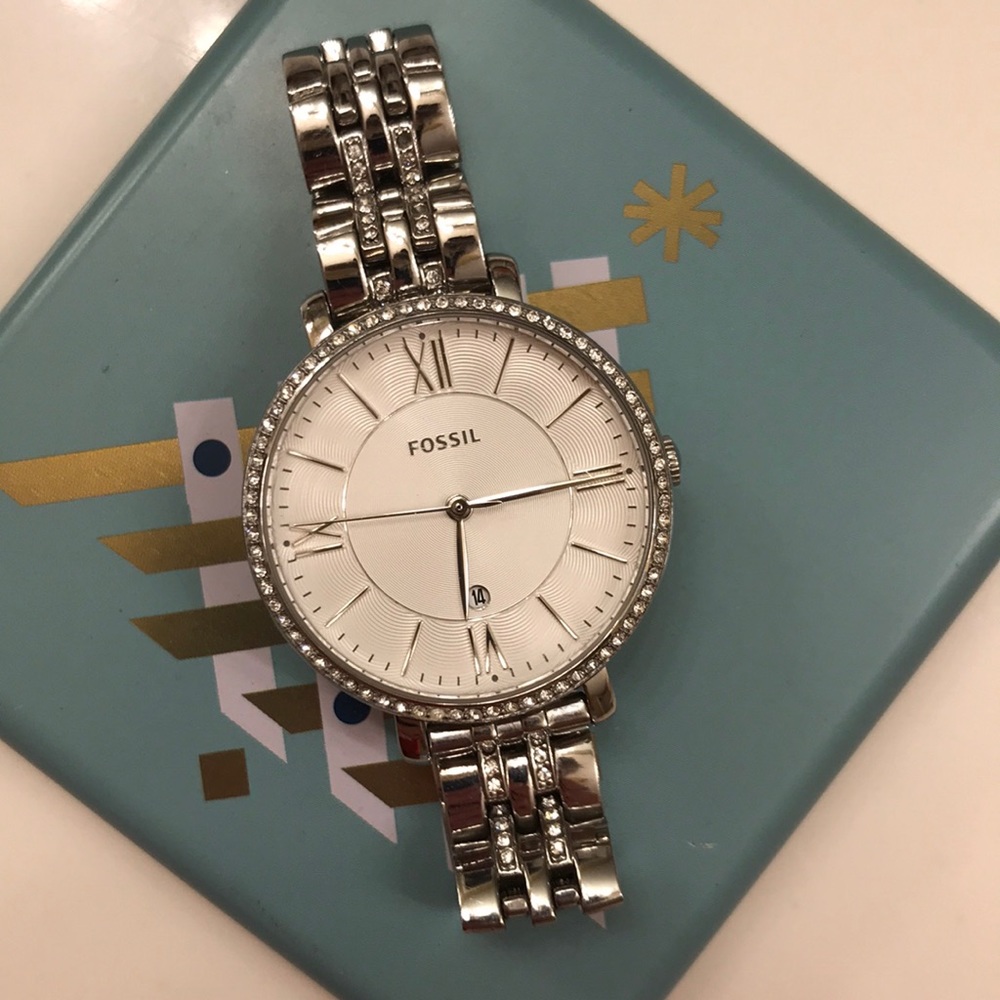 Rhinestone Fossil Watch